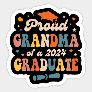 Proud Grandma Of A 2024 Graduate For Family Graduation Gift For Men women Sticker